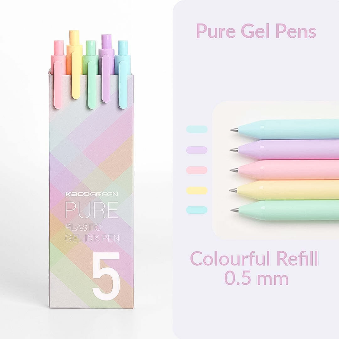 Kaco Pure Macaron 0.5mm Gel Pen Set