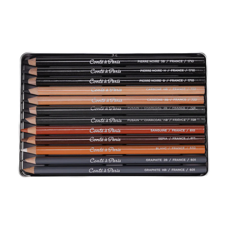 Conte a Paris sketching pencils - Set of 12