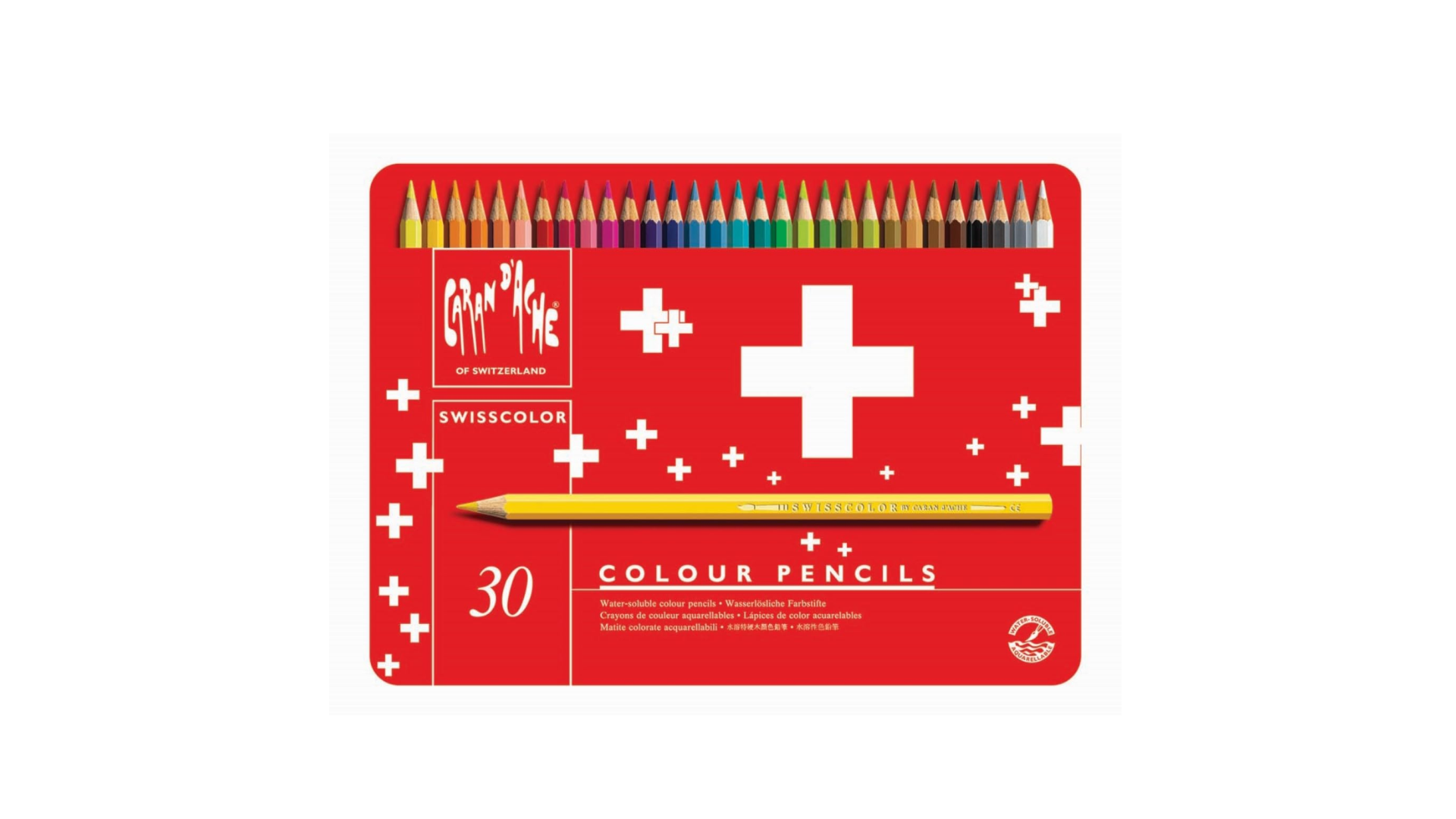 Caran D'Ache SWISSCOLOR Metal Water Pencil 30 PCS