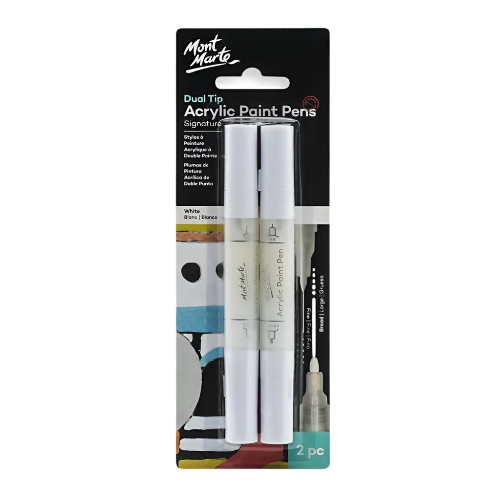 Mont Marte Dual Tip Acrylic Paint Pens Signature - Pack of 2