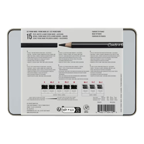 Conte a Paris Pierre Noire Drawing Set - Pack of 15