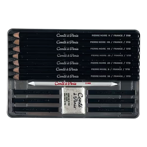 Conte a Paris Pierre Noire Drawing Set - Pack of 15