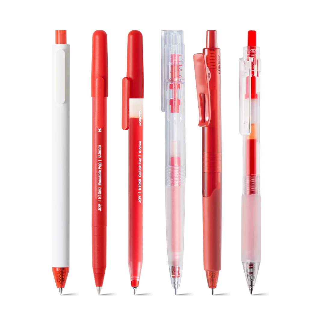 All Red Gel Pen Set