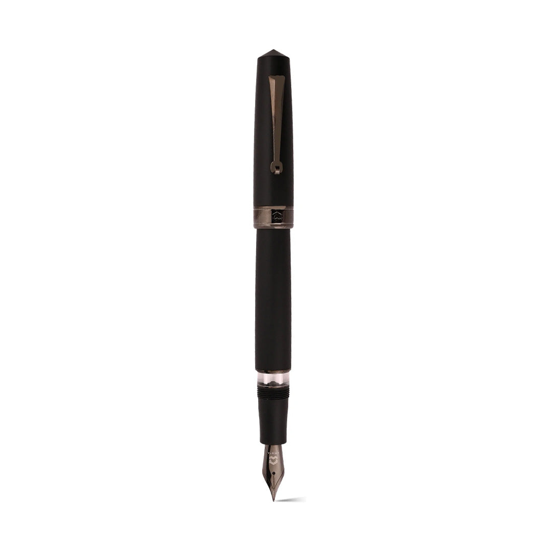 Arista One Classic Matt Black-titanium Trims Fountain Ink Pen