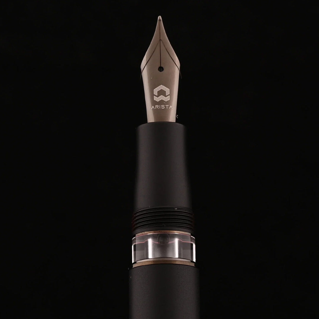 Arista One Classic Matt Black-titanium Trims Fountain Ink Pen
