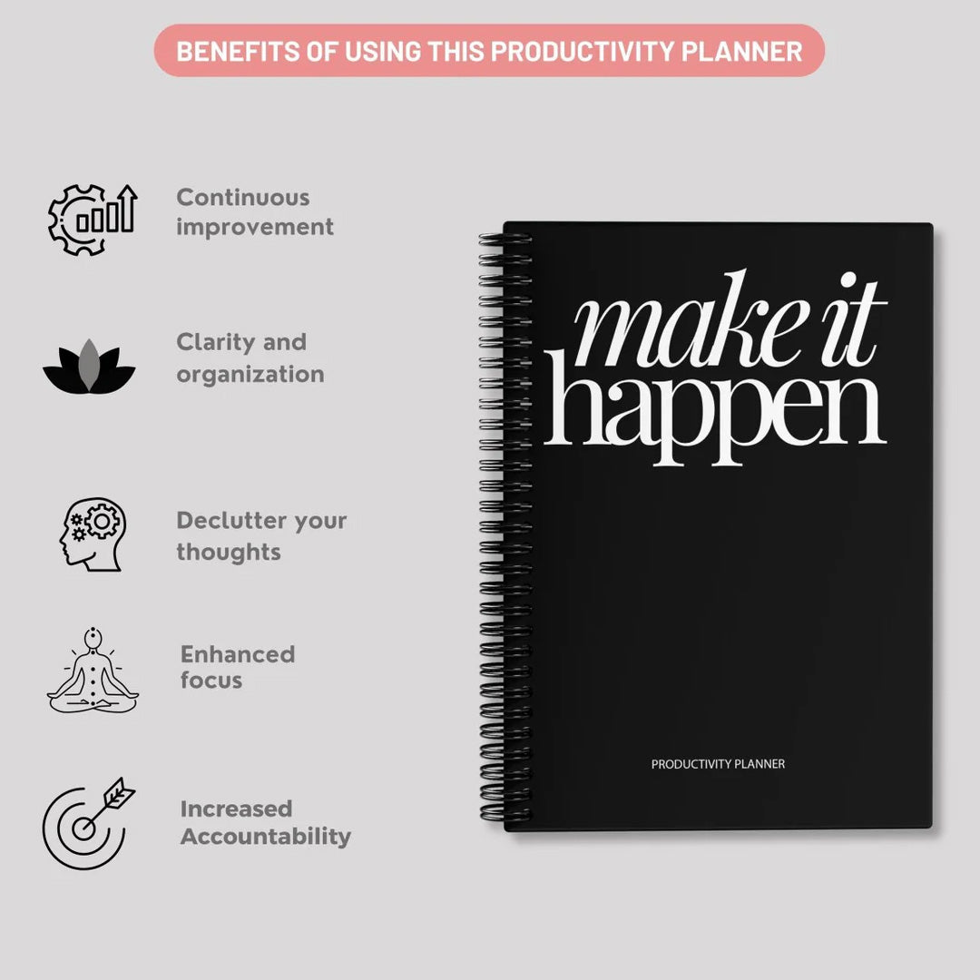 Simply Scribble Productivity Undated Daily Planner Inspired by Kaizen