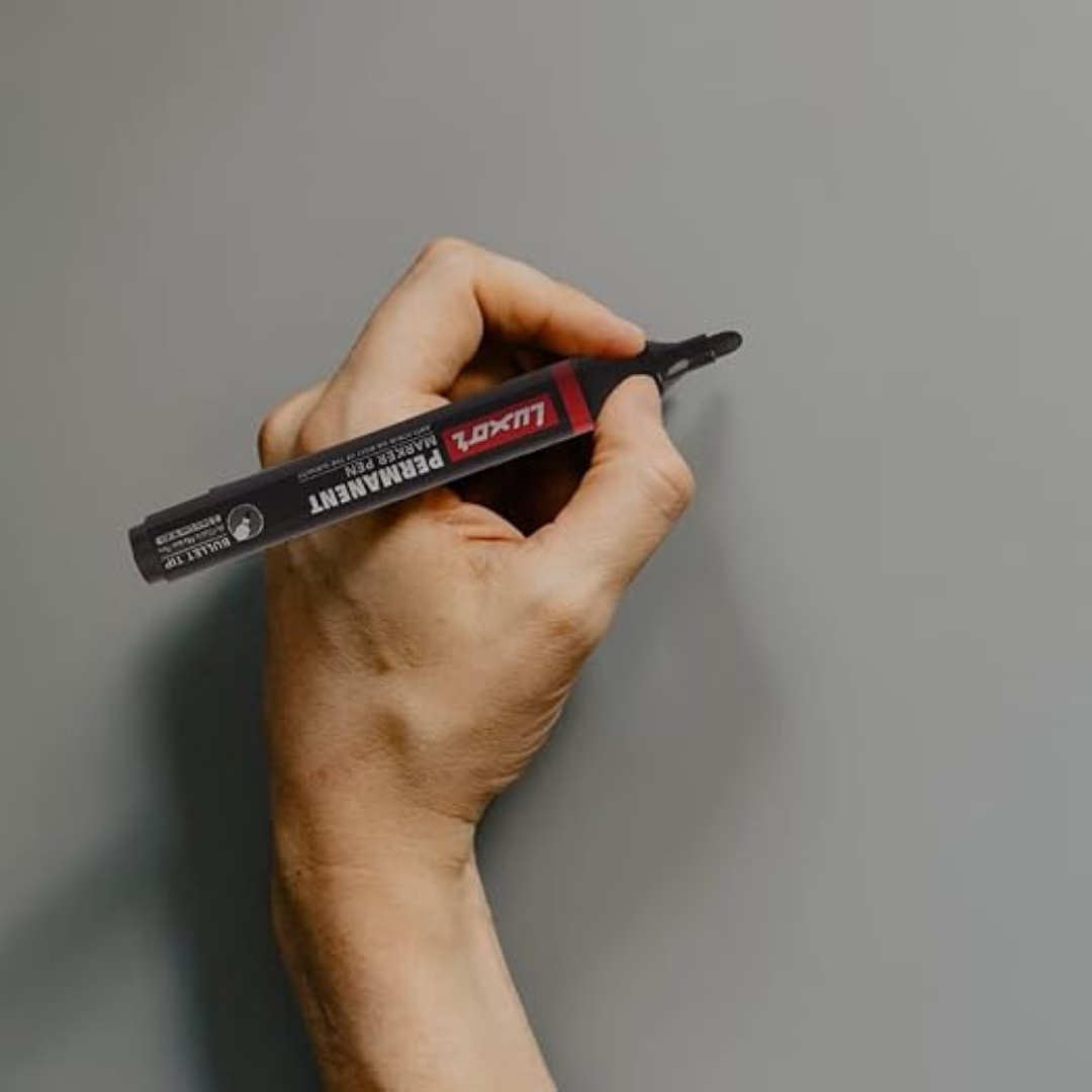 Luxor Refillable Permanent Bold Marker - Black - Box of 10-Pack of 2