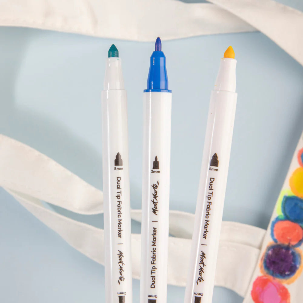 Mont Marte Dual Tip Fabric Markers Signature - 24pc&12pc