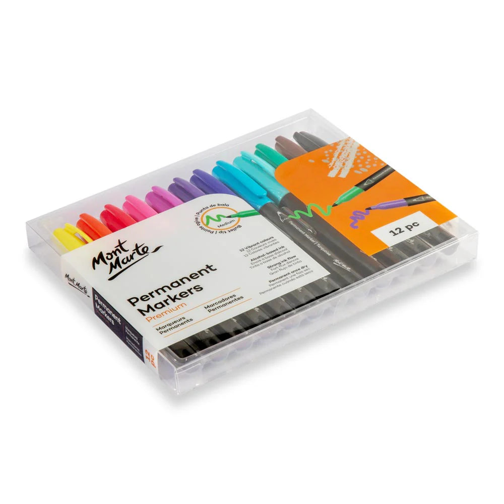Mont Marte Permanent Markers Premium Signature -Pack of 12