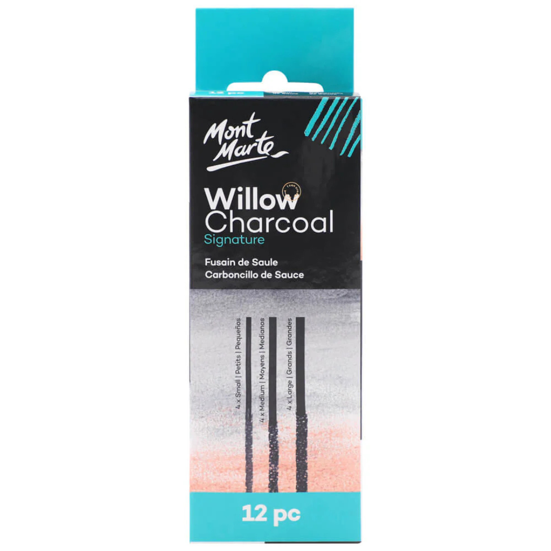 Mont Marte Willow Charcoal in Tin Signature
