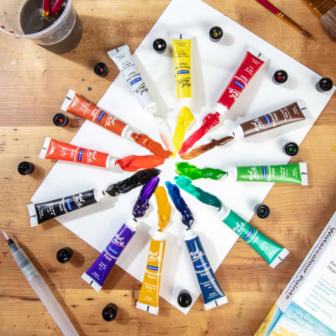 Mont Marte Watercolour Paints Signature 12pc x 12ml
