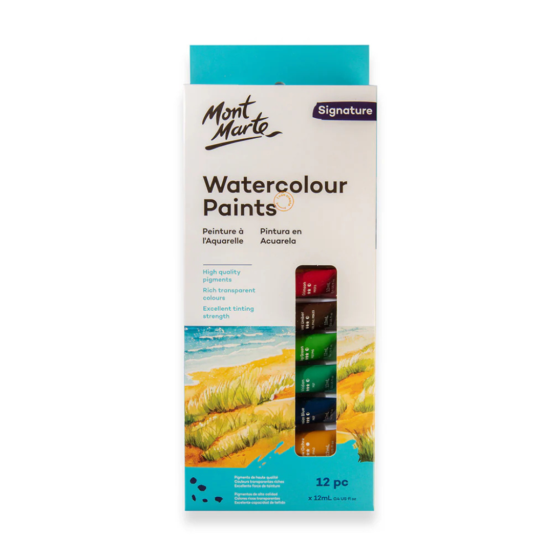 Mont Marte Watercolour Paints Signature 12pc x 12ml