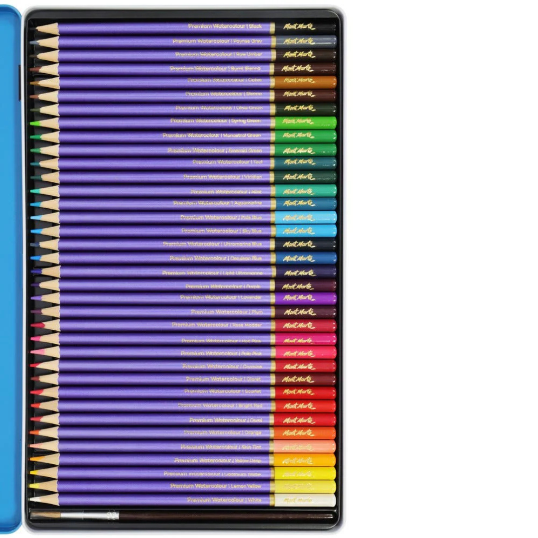 Mont Marte Watercolour Pencils in Tin Premium 36pc