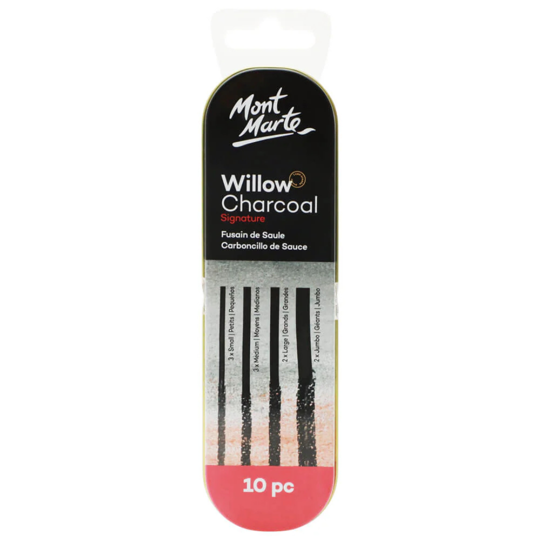 Mont Marte Willow Charcoal in Tin Signature
