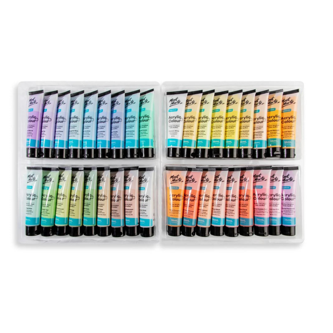 Mont Marte Acrylic Colour Pastel Paint Set Signature