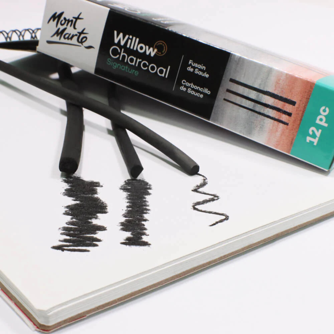 Mont Marte Willow Charcoal in Tin Signature