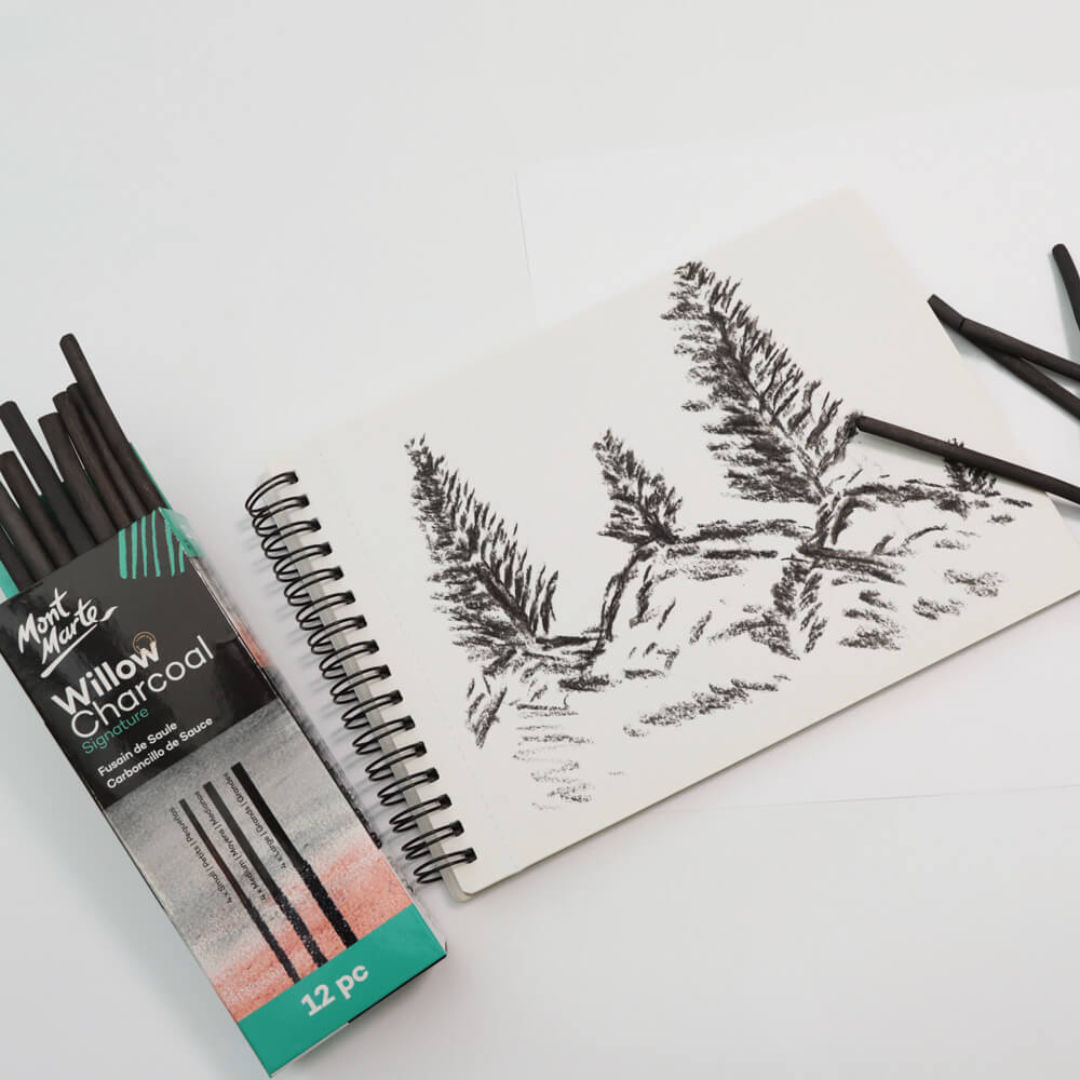 Mont Marte Willow Charcoal in Tin Signature