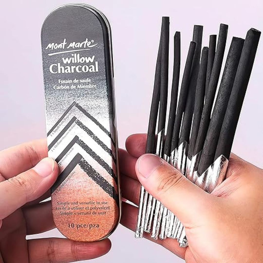 Mont Marte Willow Charcoal in Tin Signature