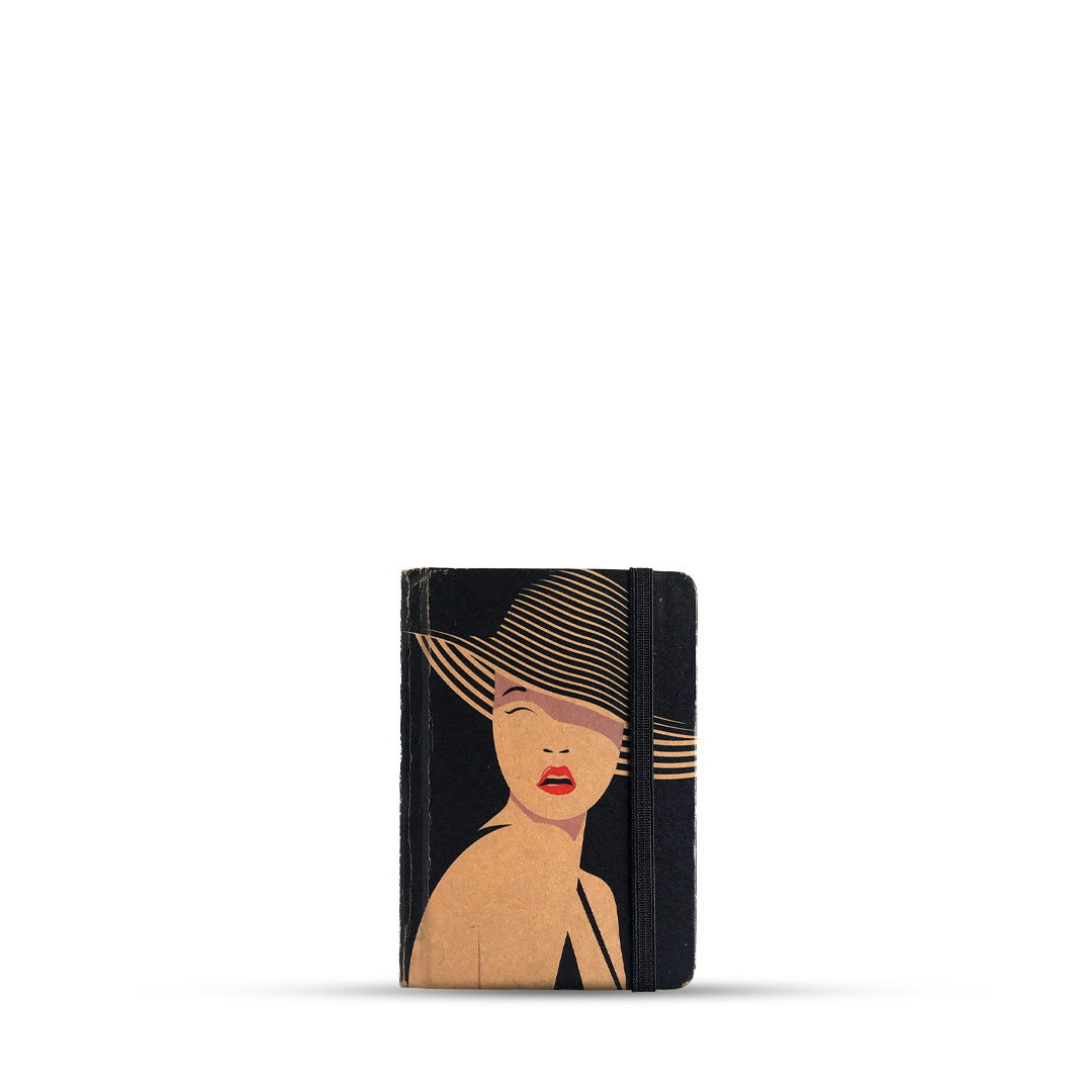 Mooch Hat Woman A6 Plain Notebook