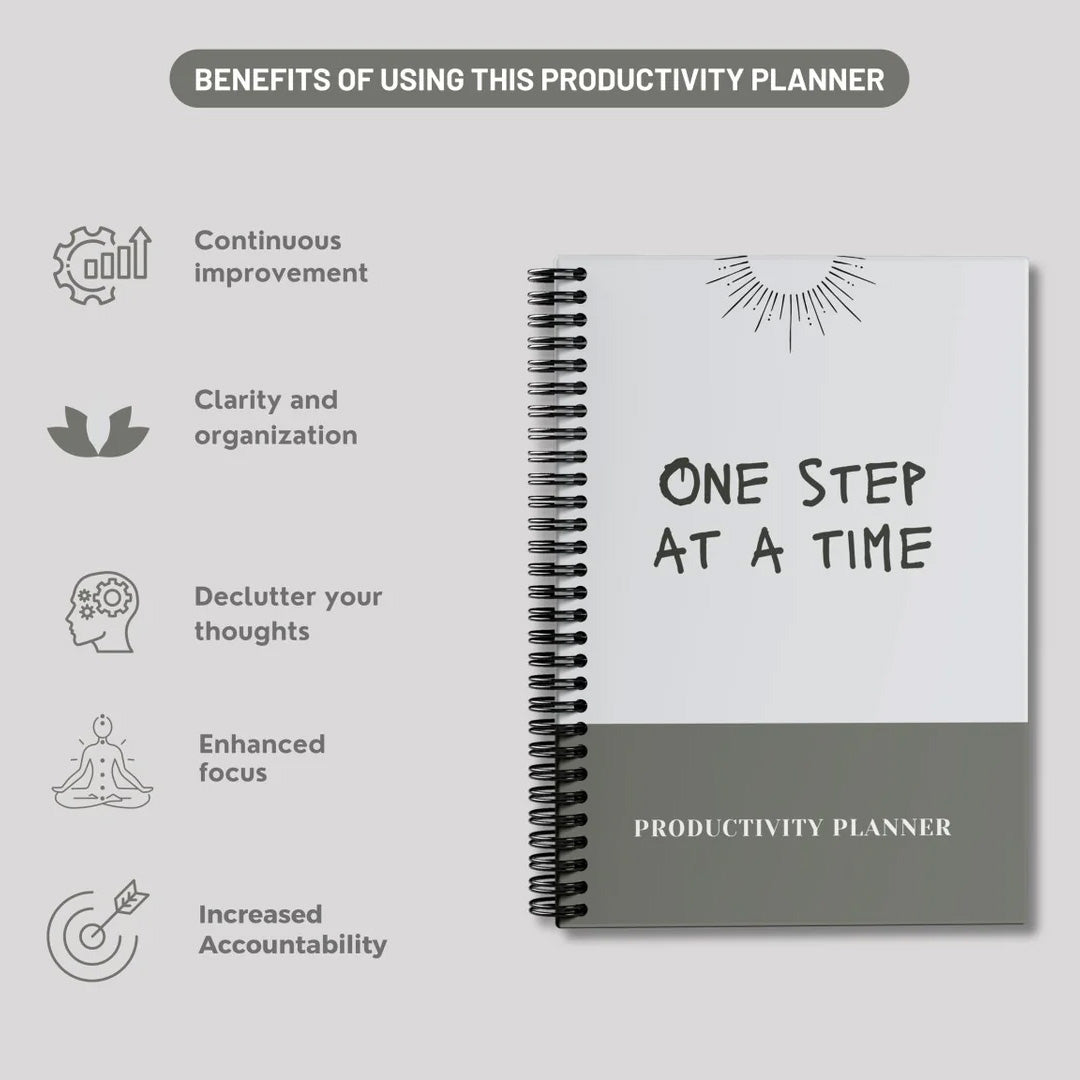Simply Scribble Productivity Undated Daily Planner Inspired by Kaizen