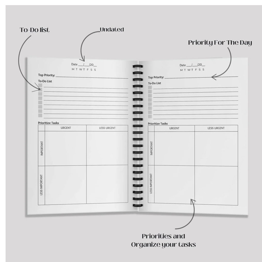Simply Scribble Productivity Undated Daily Planner Inspired by Kaizen