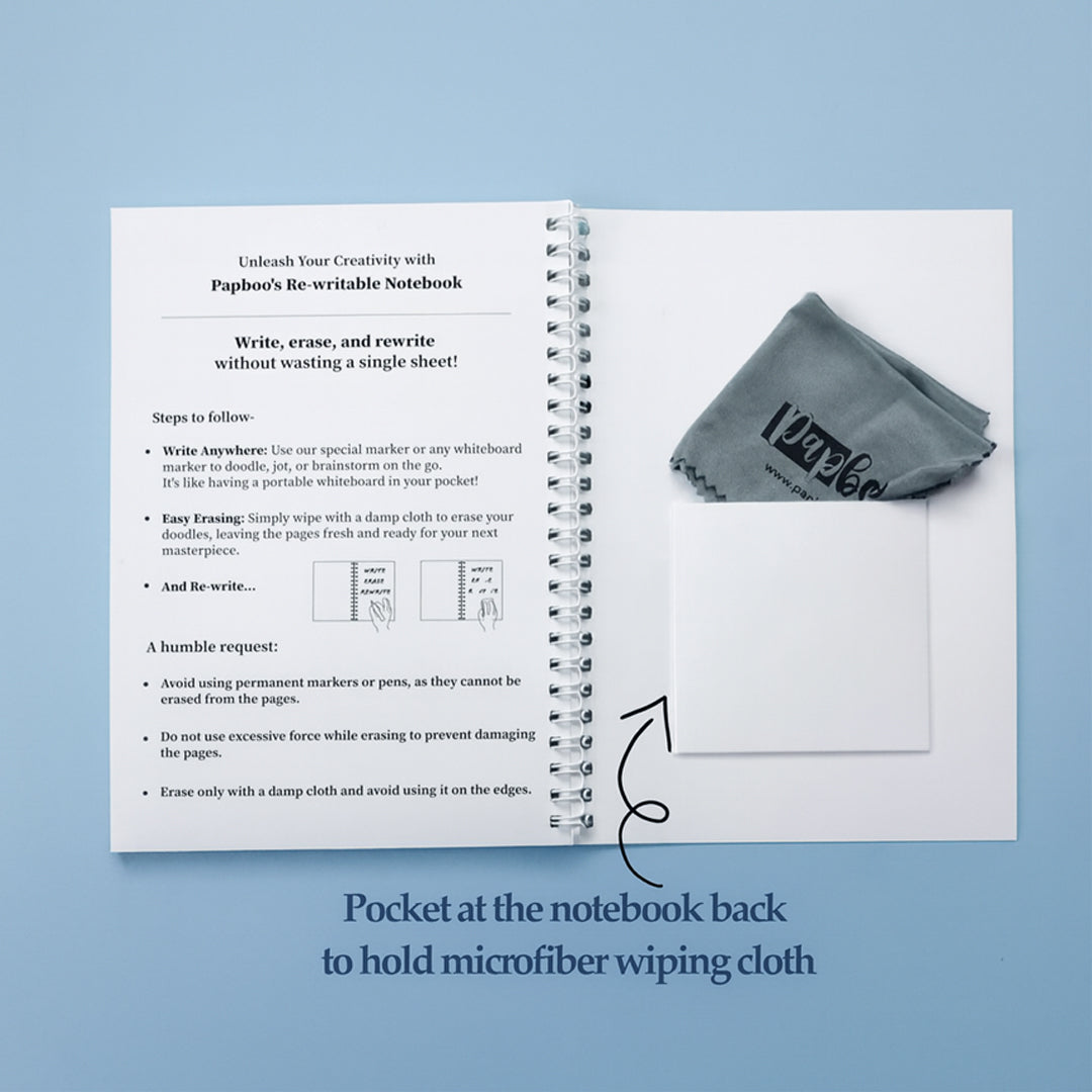 Papboo Re-writeable/Reusable A5 To-do List(with Fine Tip Marker)