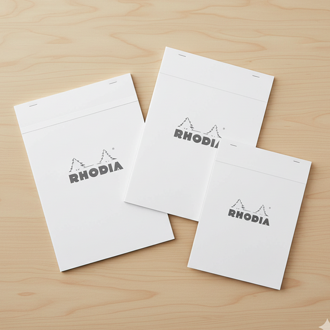 Rhodia Basics White Grid Notepad
