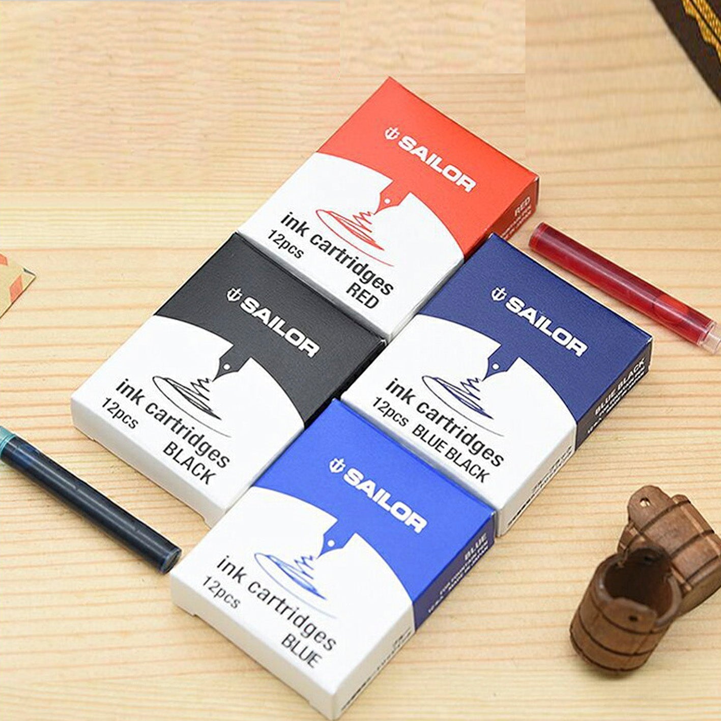 Sailor Dye Ink Cartridge-(Pack of 12)