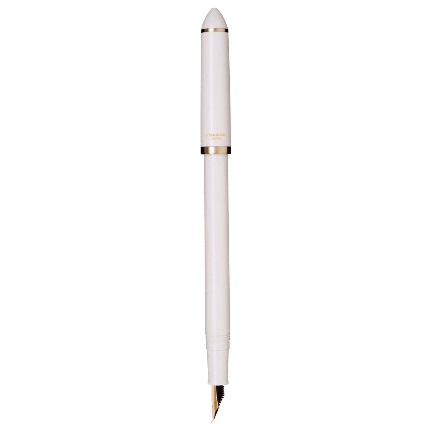 Sailor Fude de Mannen White GT Fountain Pen 12-0150-010