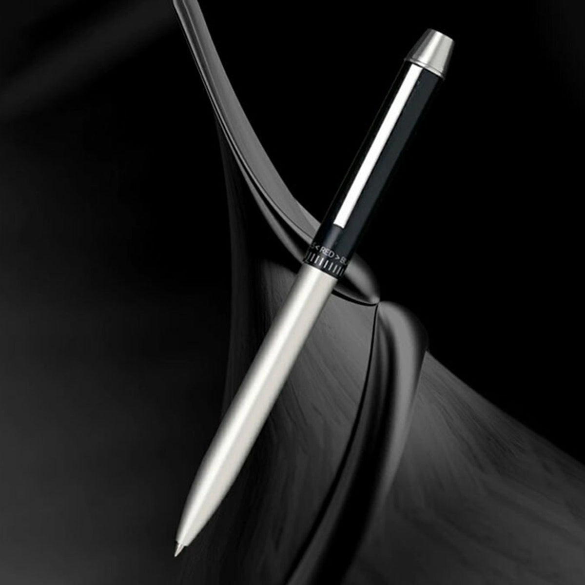 Sailor 16-0222-240 Pluma Estilográfica, Bolígrafo Multifuncional, 3 Colores, Sharp Metallino 4, Azul