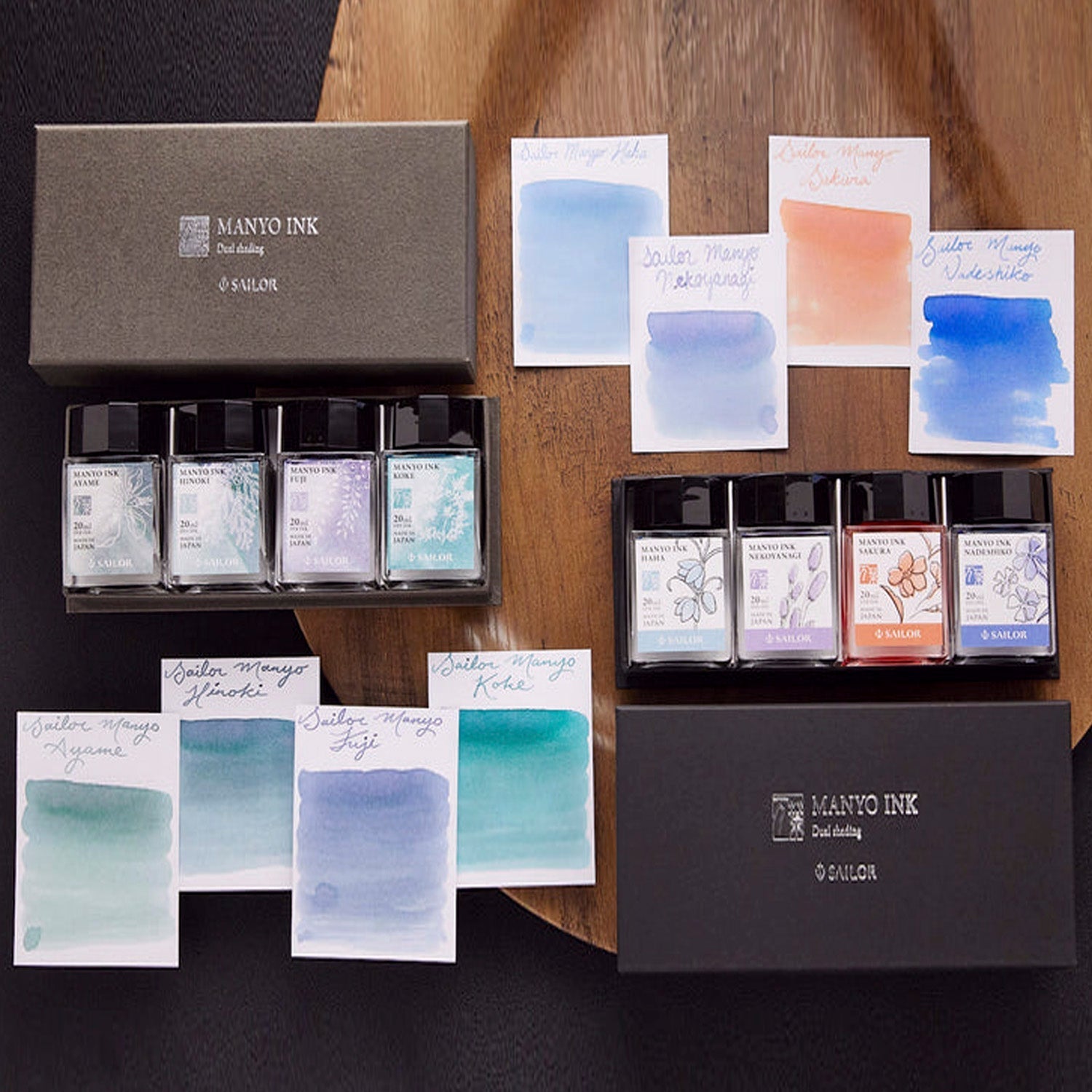 Sailor Manyo Ink Bottle Set (Assorted - 20 ML)  (Limited Edition)-Pack of 4