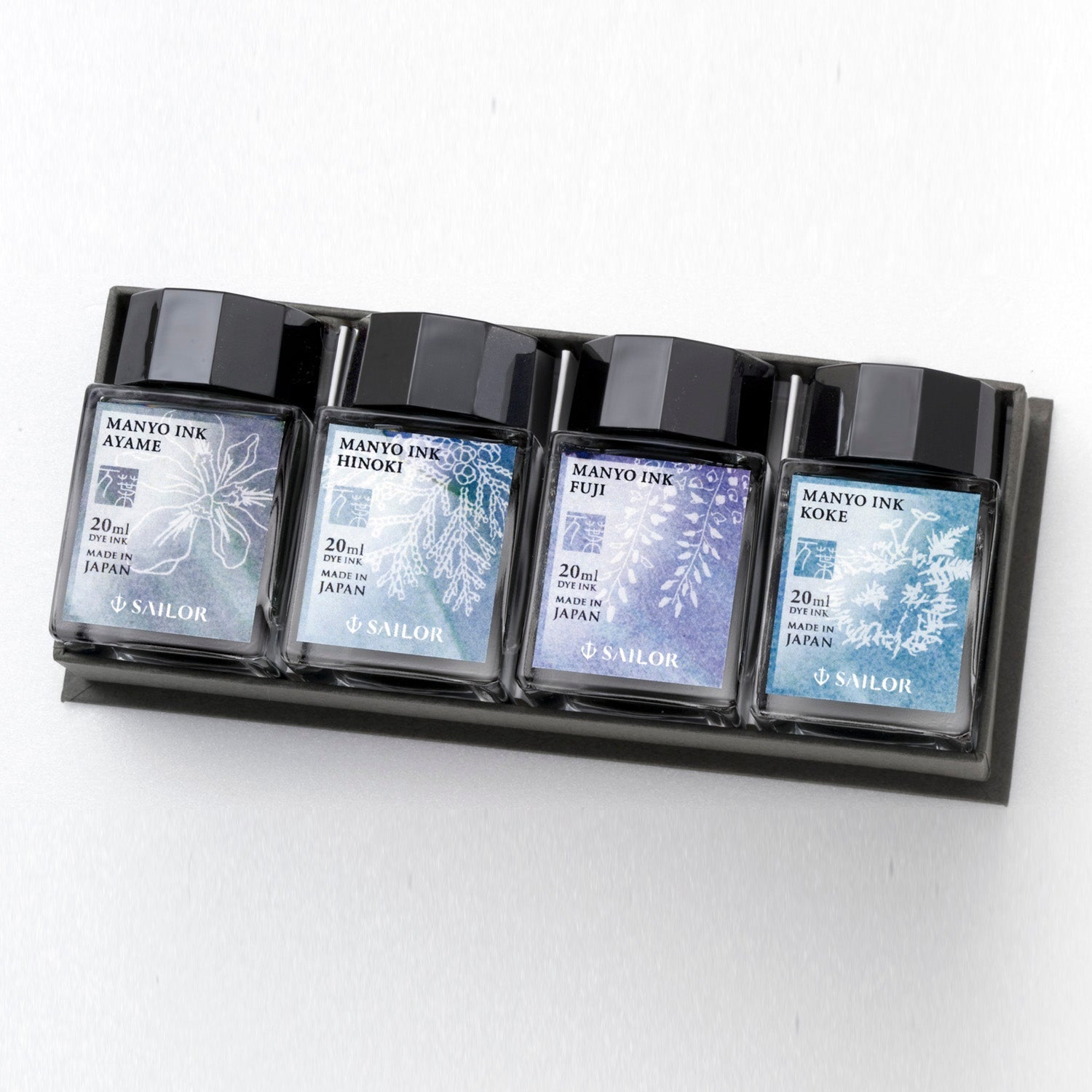 Sailor Manyo Ink Bottle Set (Assorted - 20 ML)  (Limited Edition)-Pack of 4