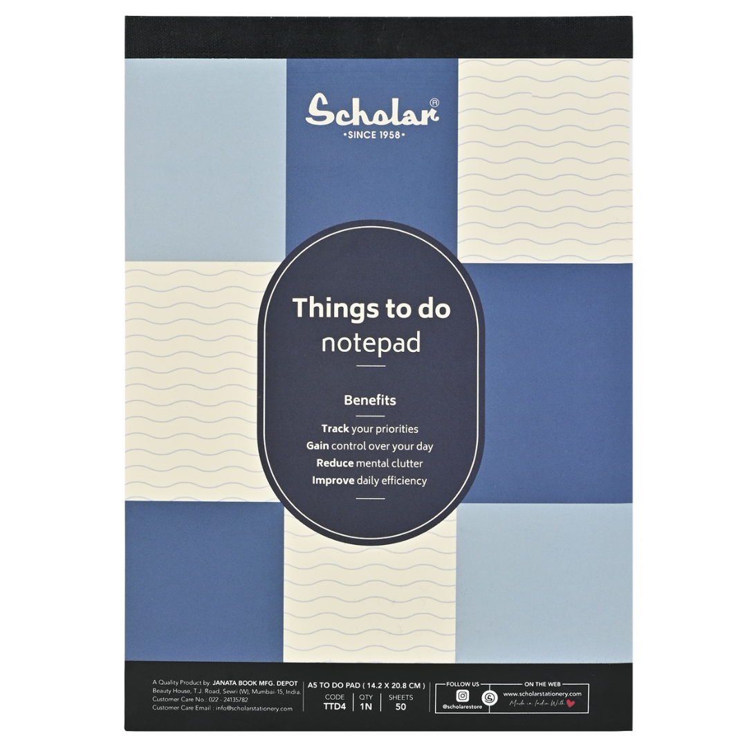 Scholar Things To-do Ruled Notepad
