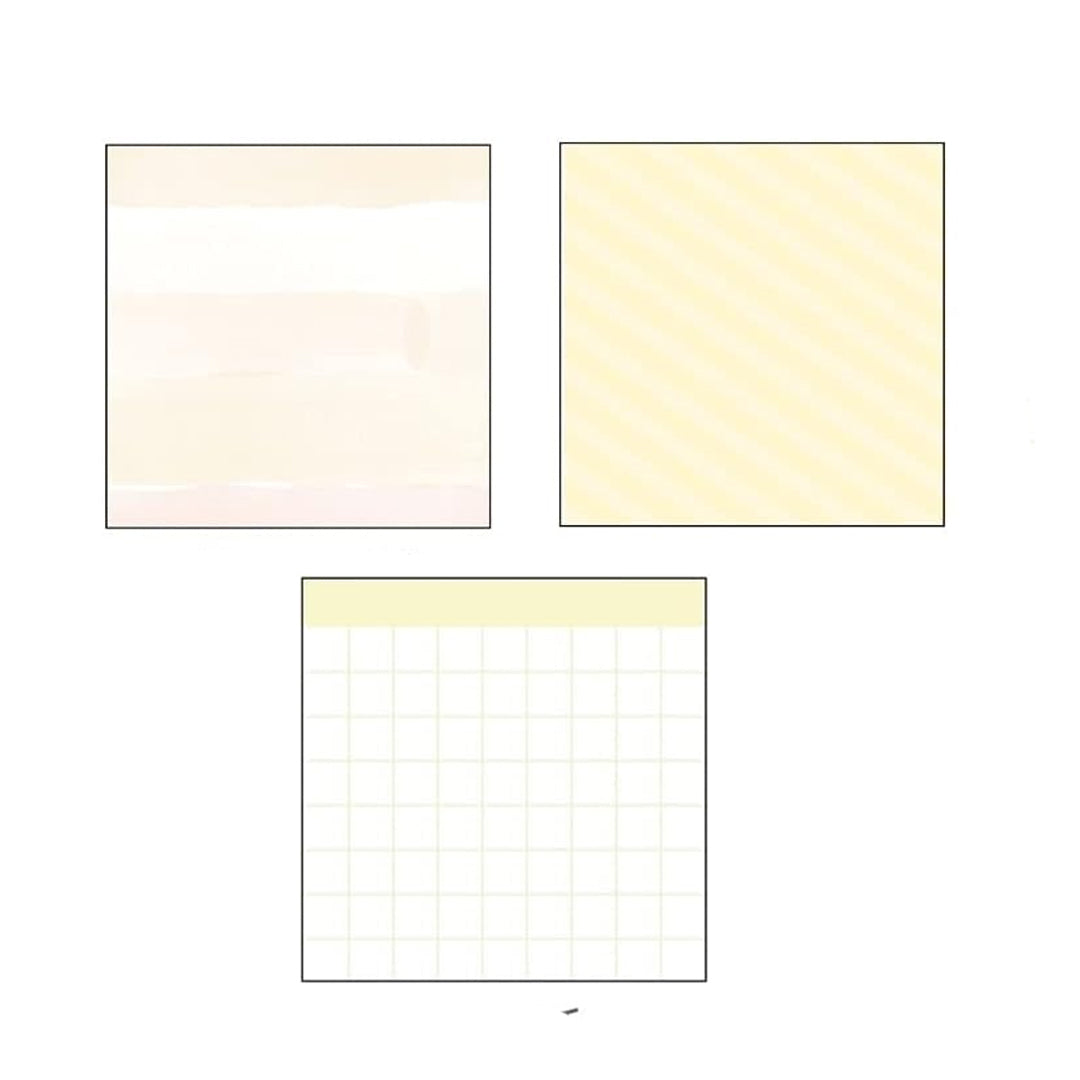 Sun Star Cream Yellow Mitte Square Block Sticky Notes