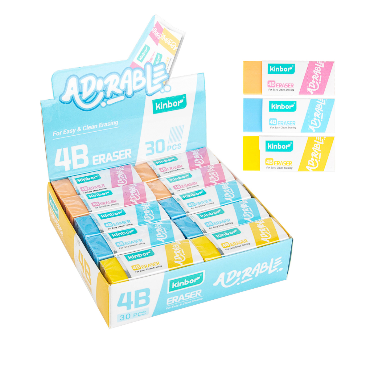 Kinbor Adorable 4B Eraser Set