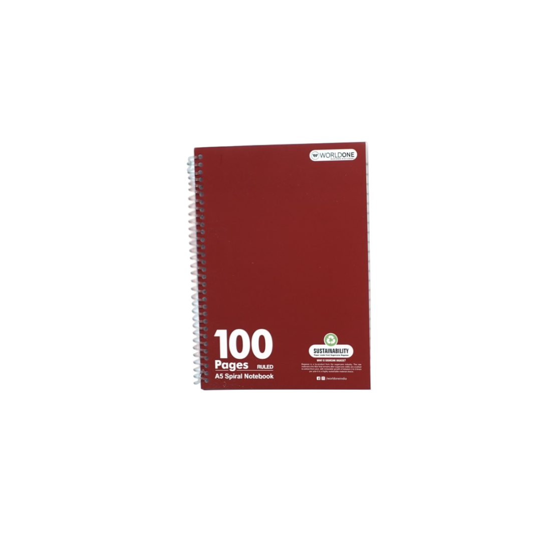 Worldone Spiral Ruled Notebook