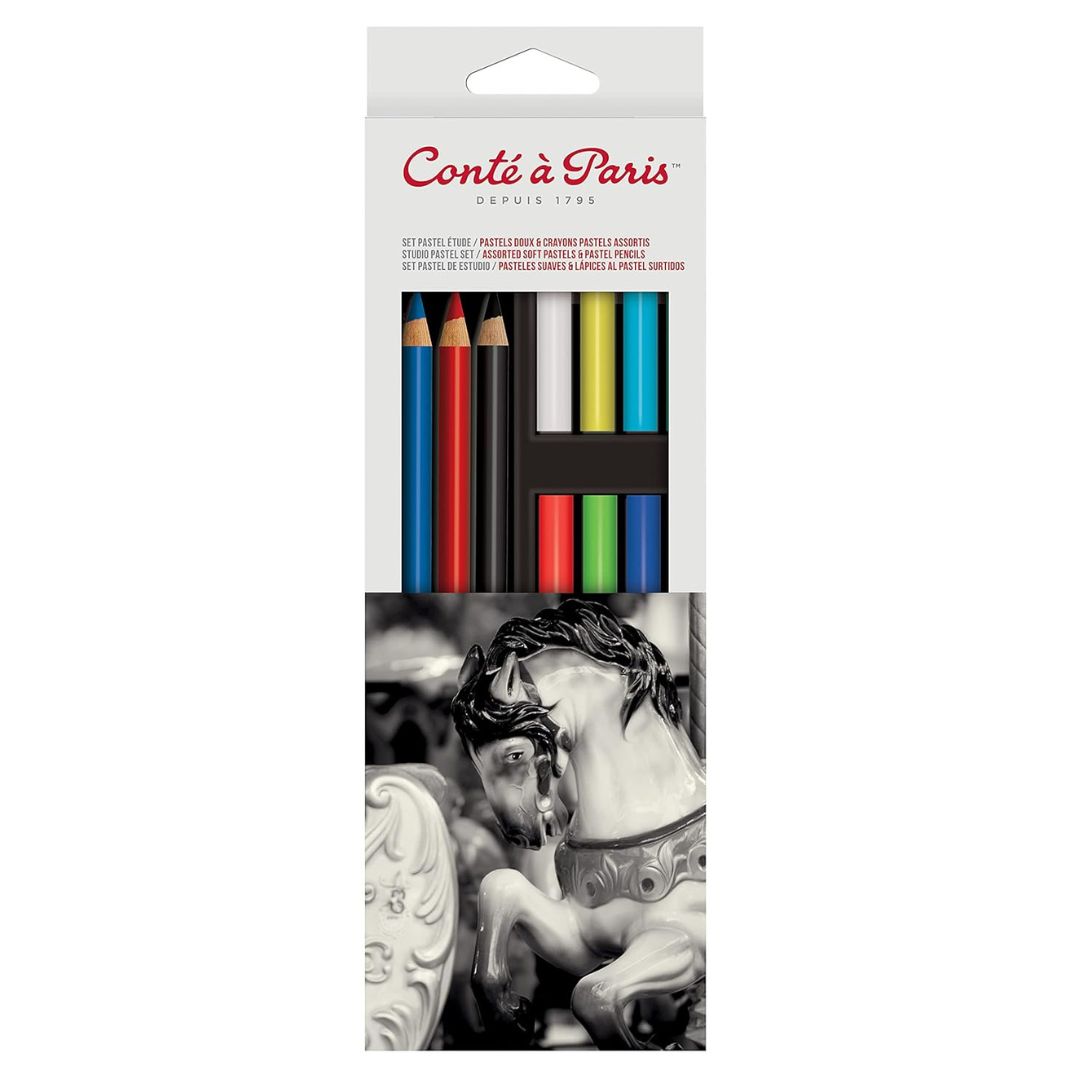 Cont?? ?? Paris Pastel Pencil - White 5mm Art Drawing Tool