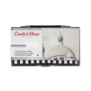 Conte a Paris Sketching Carrés Crayons Set, White HB- Pack of 12
