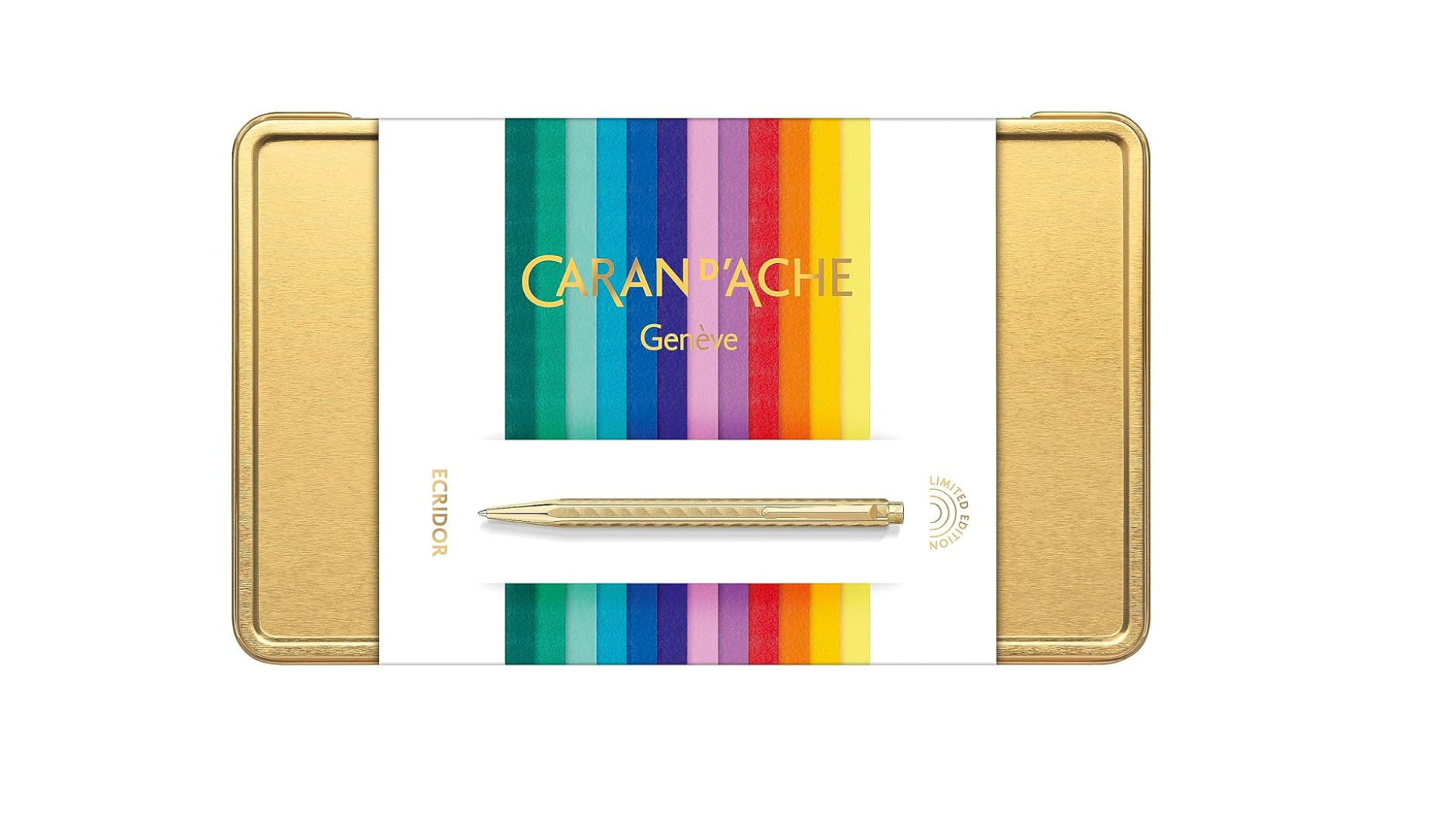 Caran D'Ache COLOUR TREASURE ECRIDOR SUNLIGHT Gift Set Ballpoint Pen & Leather Case