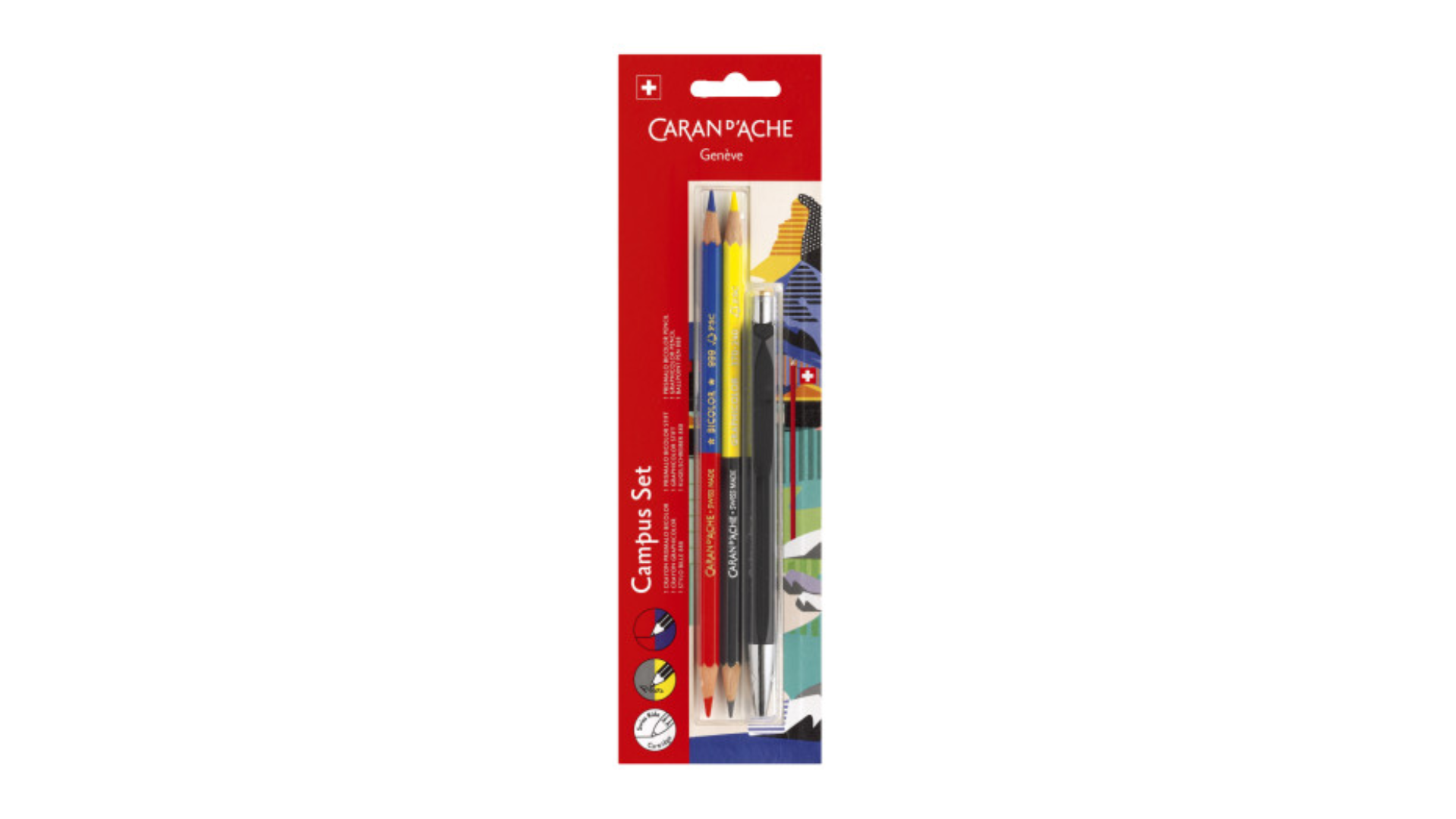 Caran D'Ache 888 pen + Graphite color 3 pcs