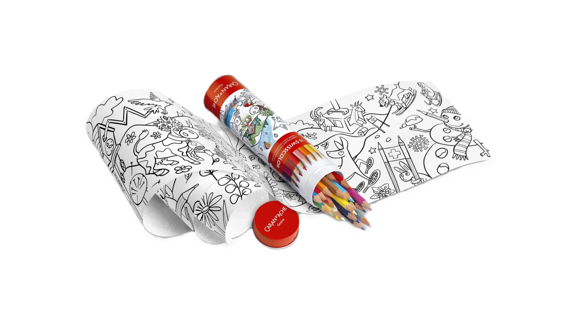 Caran D'Ache Swisscolor Tube 18 Water Pencils Poster