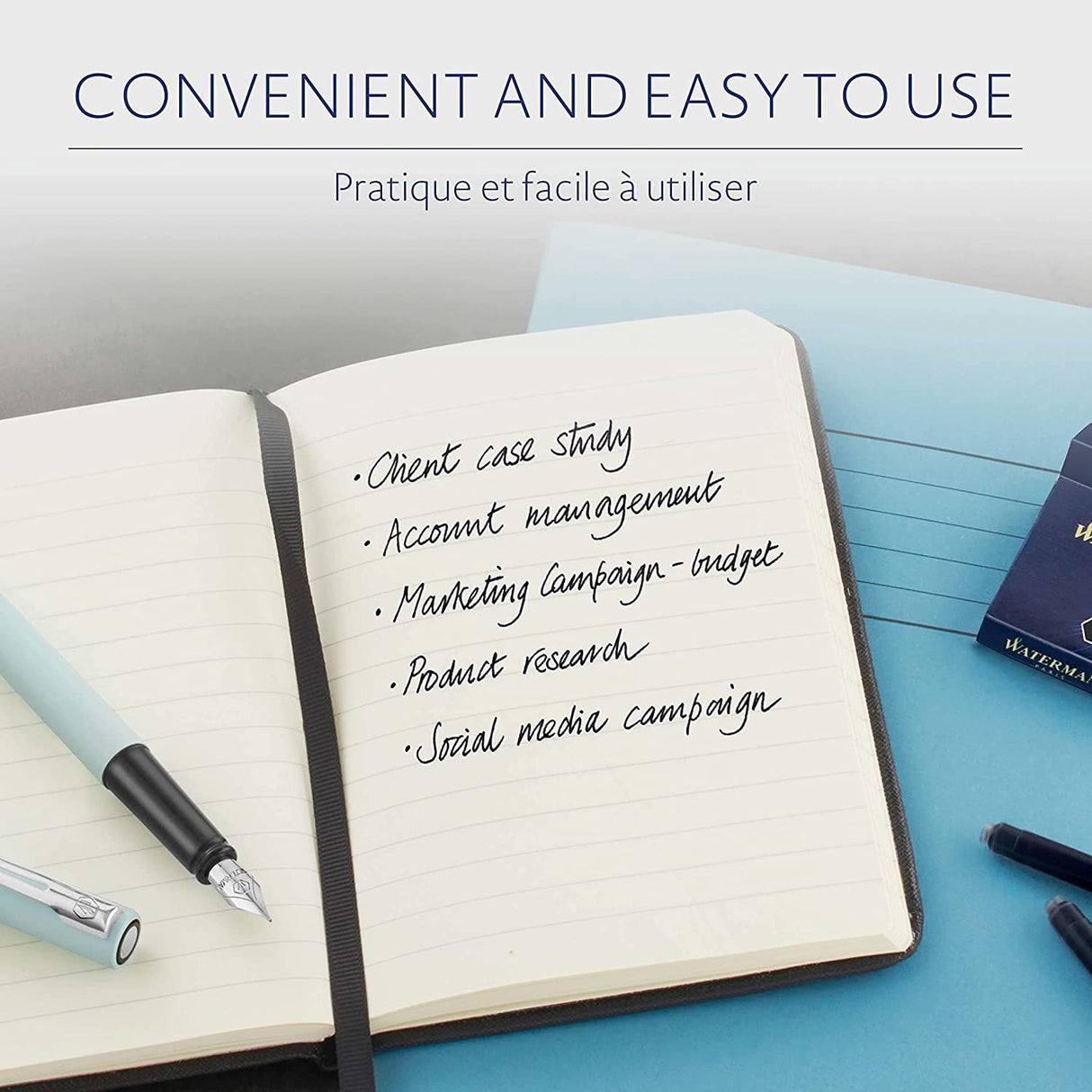 Waterman Ink Bottle (Mysterious Blue - 50 ML) 9000005334. A unique 50 ml ink bottle comes with multi-faceted 9 sides which help you to grasp every remaining drop of ink. Genuine Waterman Ink, France. Onlinemantra.in
