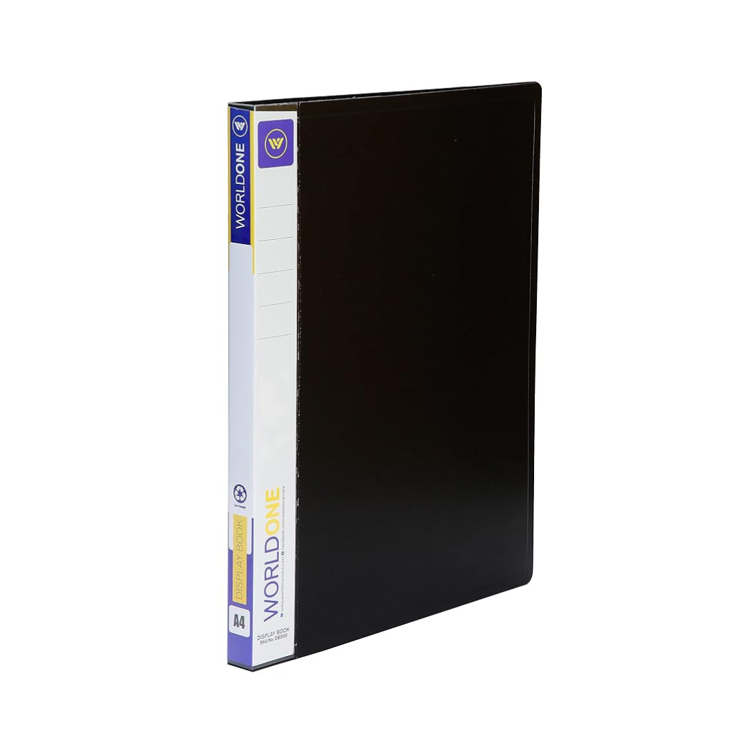 Worldone Black Display Book File