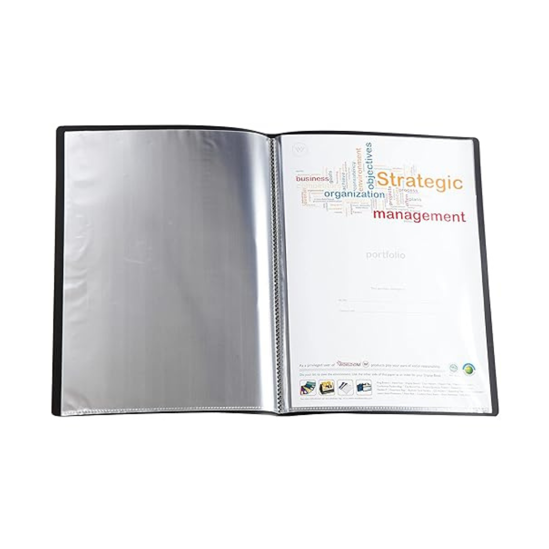 Worldone Black Display Book File