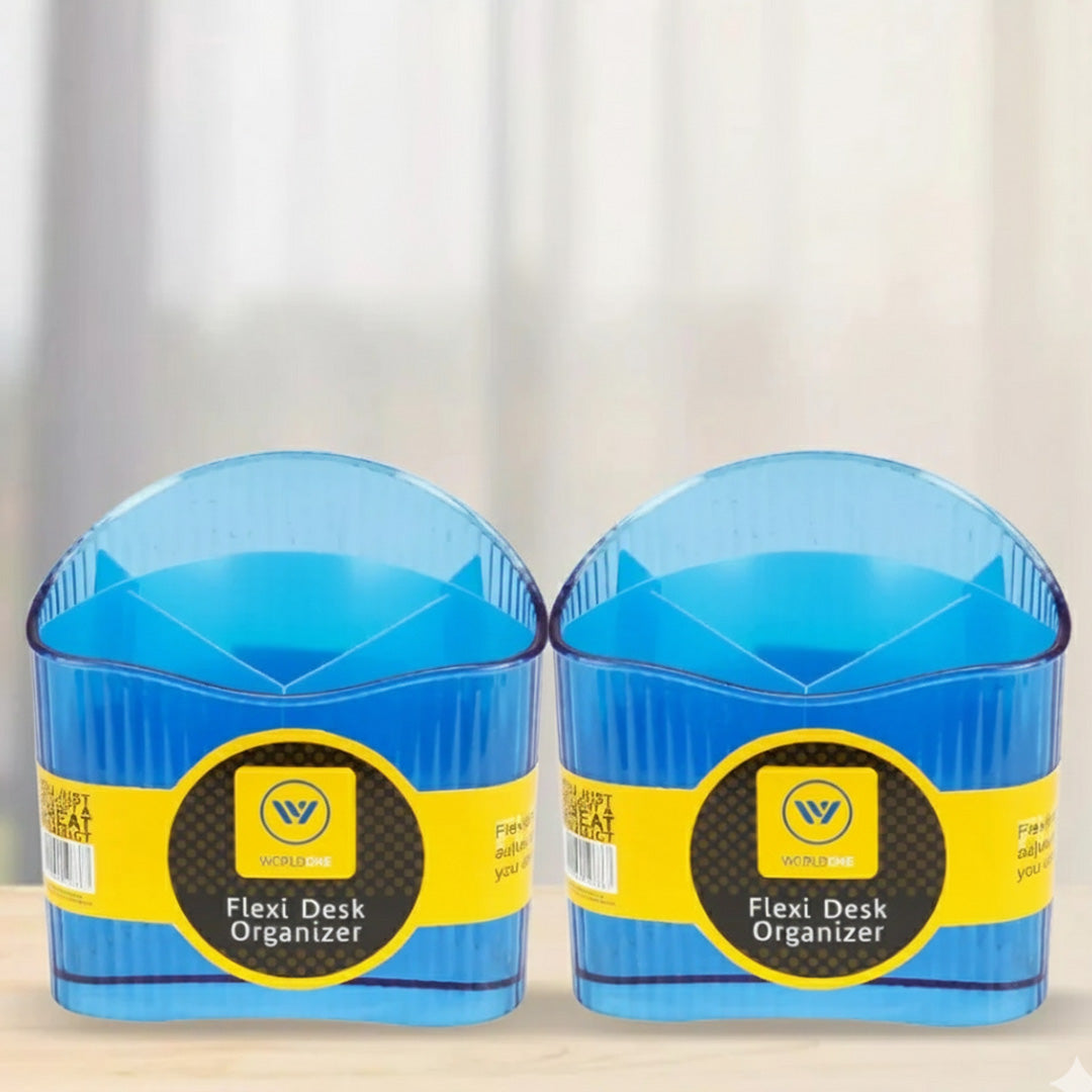 Worldone Flexi Desk Organiser Blue
