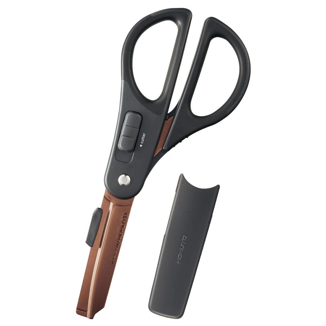 Kokuyo Scissors 2-Way Hakoake Titanium Glueless - SCOOBOO - Kokuyo