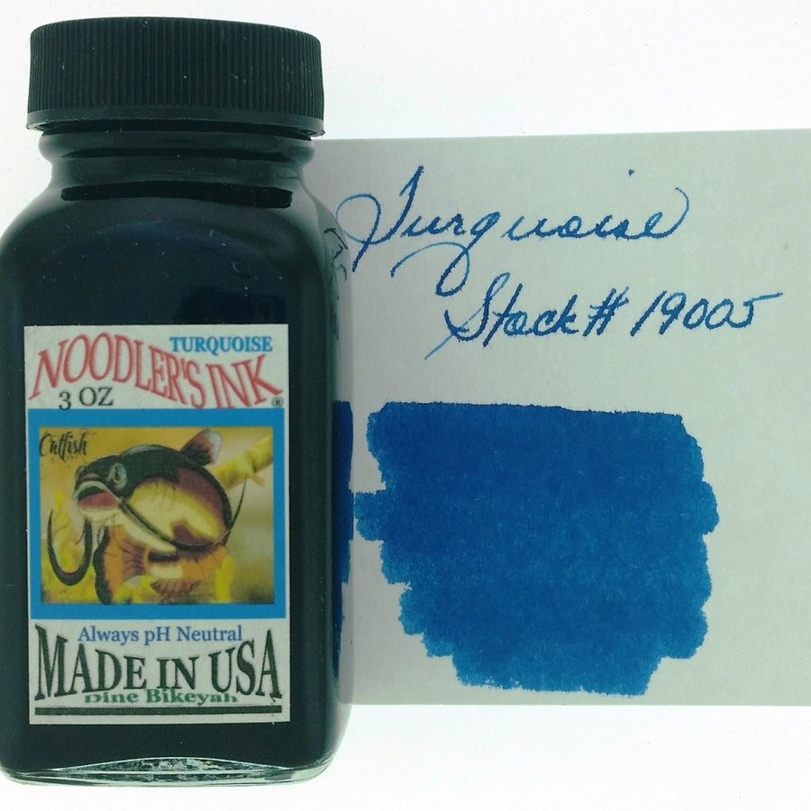 Noodler's Ink Bottle (Turquoise - 88 ML) 19005 - SCOOBOO - NL_INKBTL_TURQUOISE_88ML_19005 - Ink
