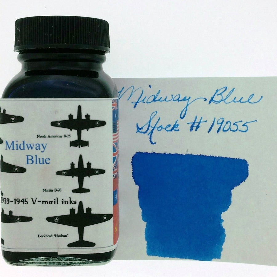 Noodler's Ink Bottle (V-Mail Midway Blue - 88 ML) 19055 - SCOOBOO - NL_INKBTL_VMB_88ML_19055 - Ink