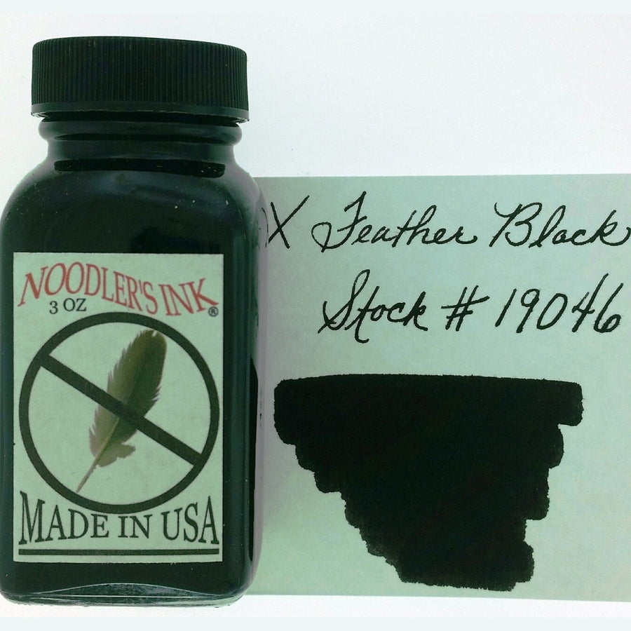 Noodler's Ink Bottle (X-Feather Black - 88 ML) 19046 - SCOOBOO - NL_INKBTL_X_FEATHER_X_88ML_19046 - Ink