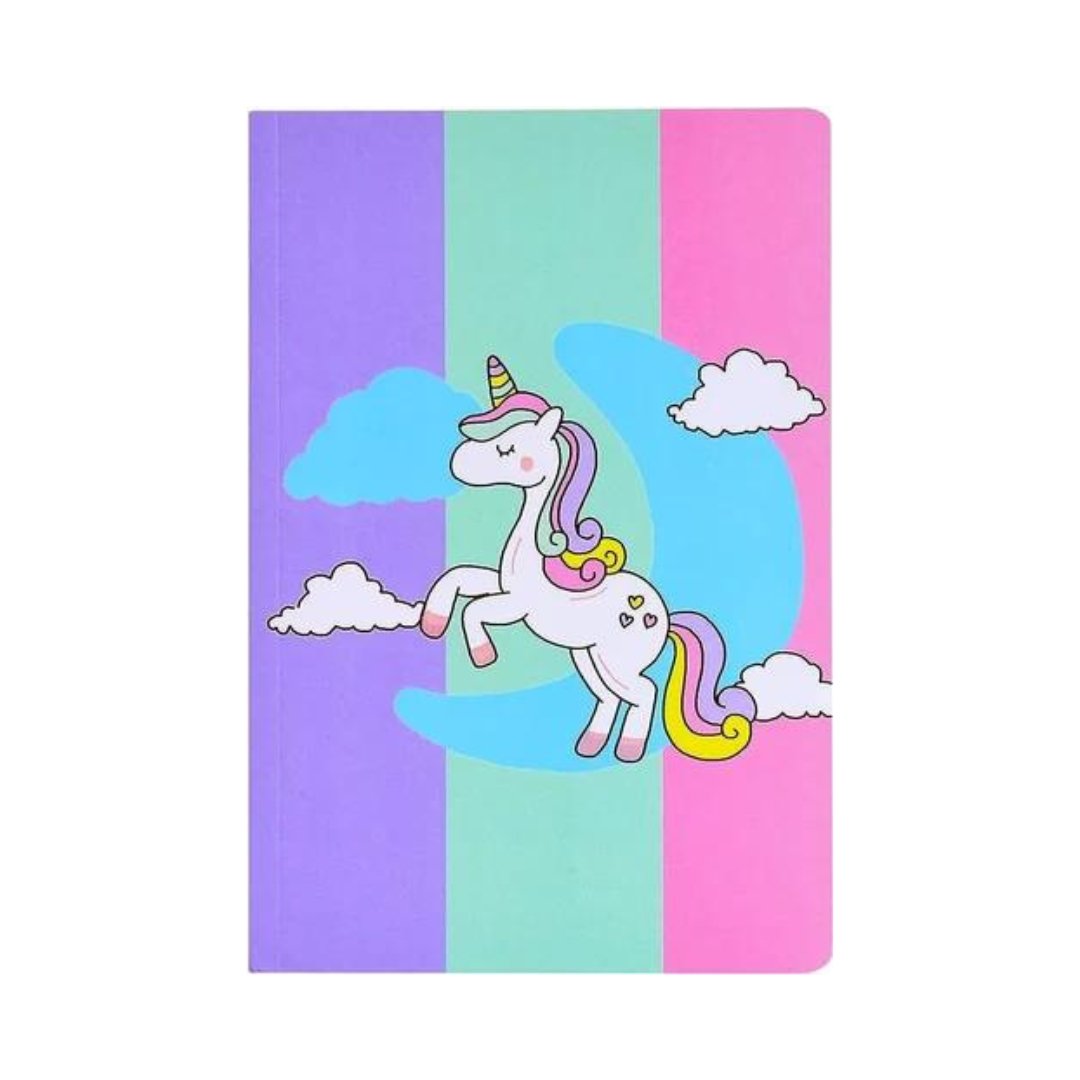 Papboo Plain Soft Bound Notebook A5 - SCOOBOO - Unicorn P - Ruled